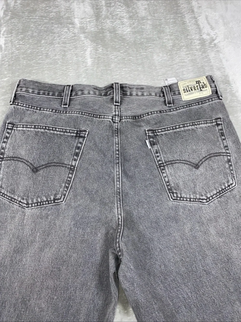 Levi's SilverTab Baggy Jeans Mens 38x30 Gray Relaxed‎ Fit Tapered Y2K Denim